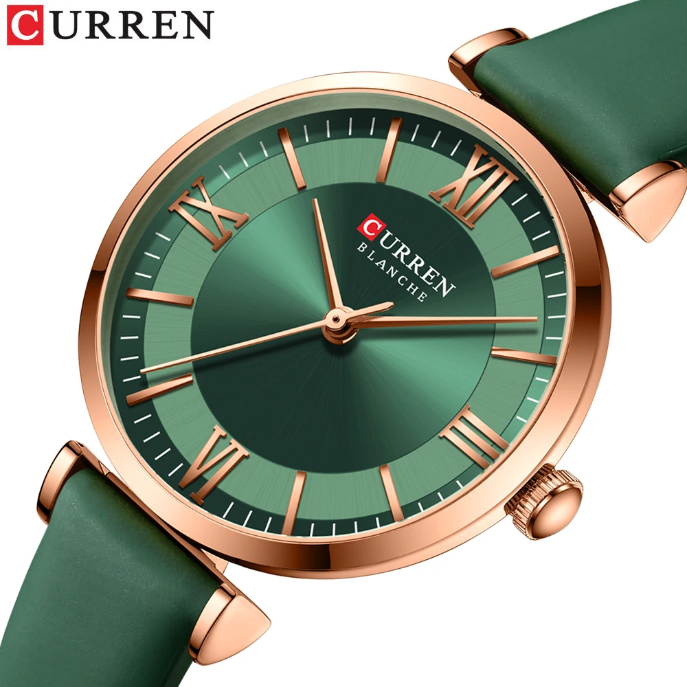 NEW CURREN Watches Women's Quartz Leather Wrsitwatches Fashionable Classic Clock Montre Femme