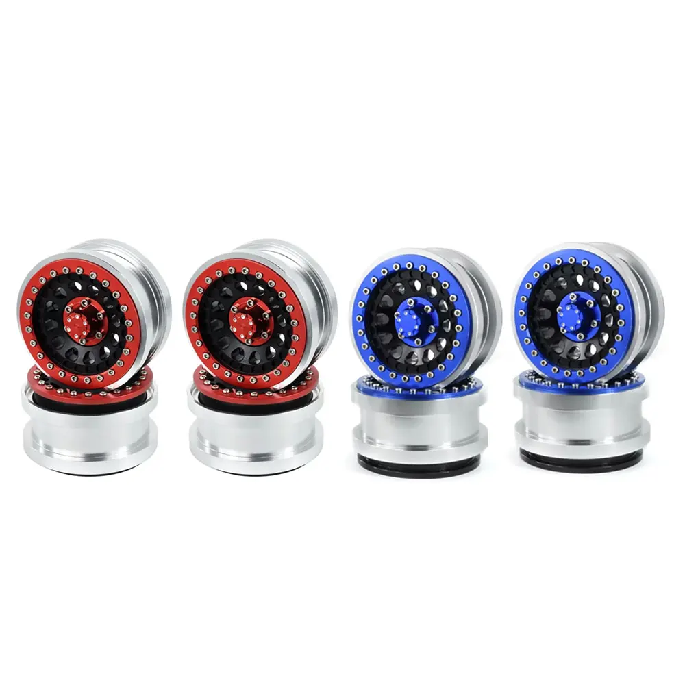 

Aluminum CNC 2.9 Inch Beadlock Wheels Hubs Rims with Rings For SCX6 AXI05000 Jeep Wrangler AXI05001 Trail 1/6 RC Upgrade parts
