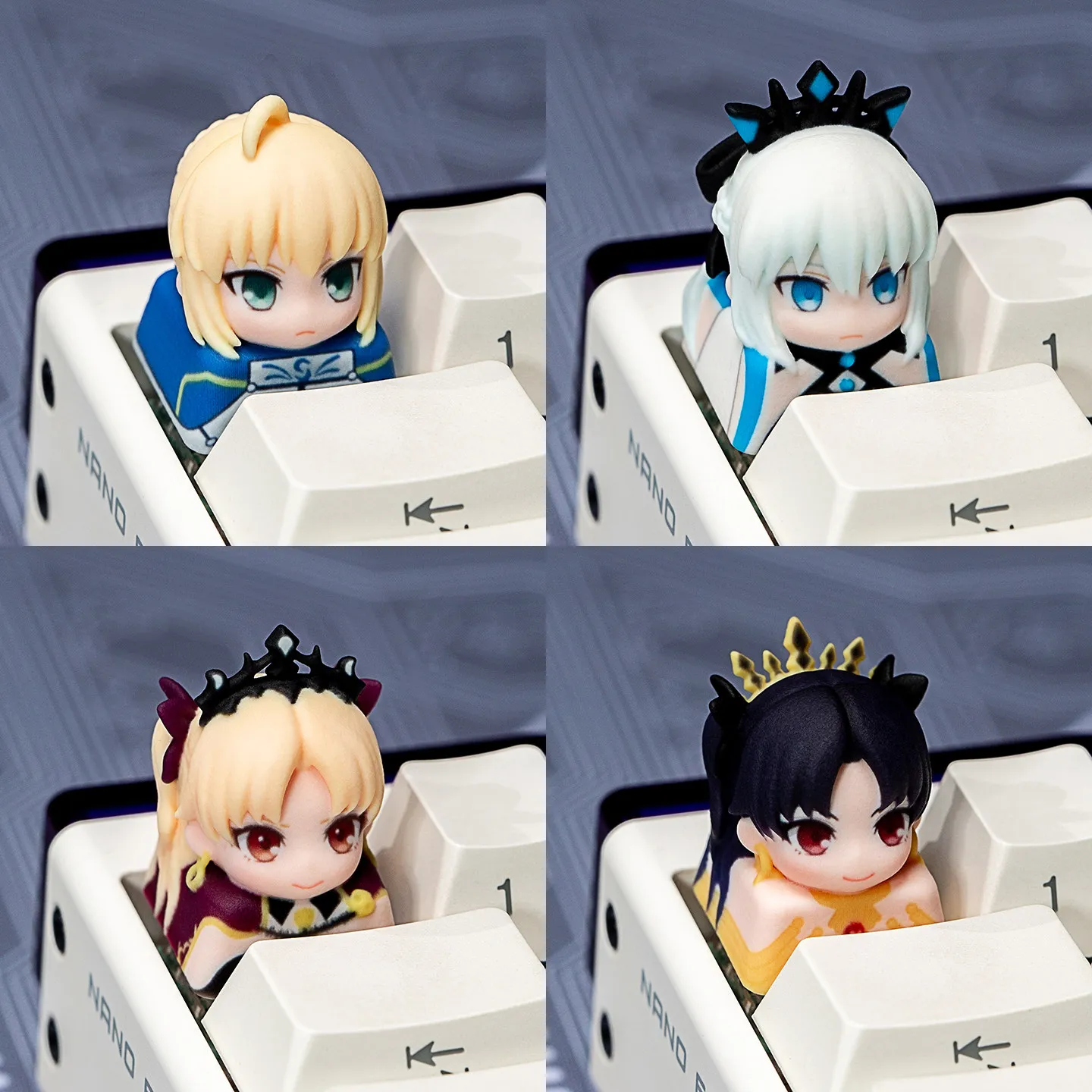 Fate/Grand Order Series Keycaps Resin Game Peripheral Saber/Morgan/Ereshkigal/Ishtar Keycaps Mechanical Keyboard MX Switch