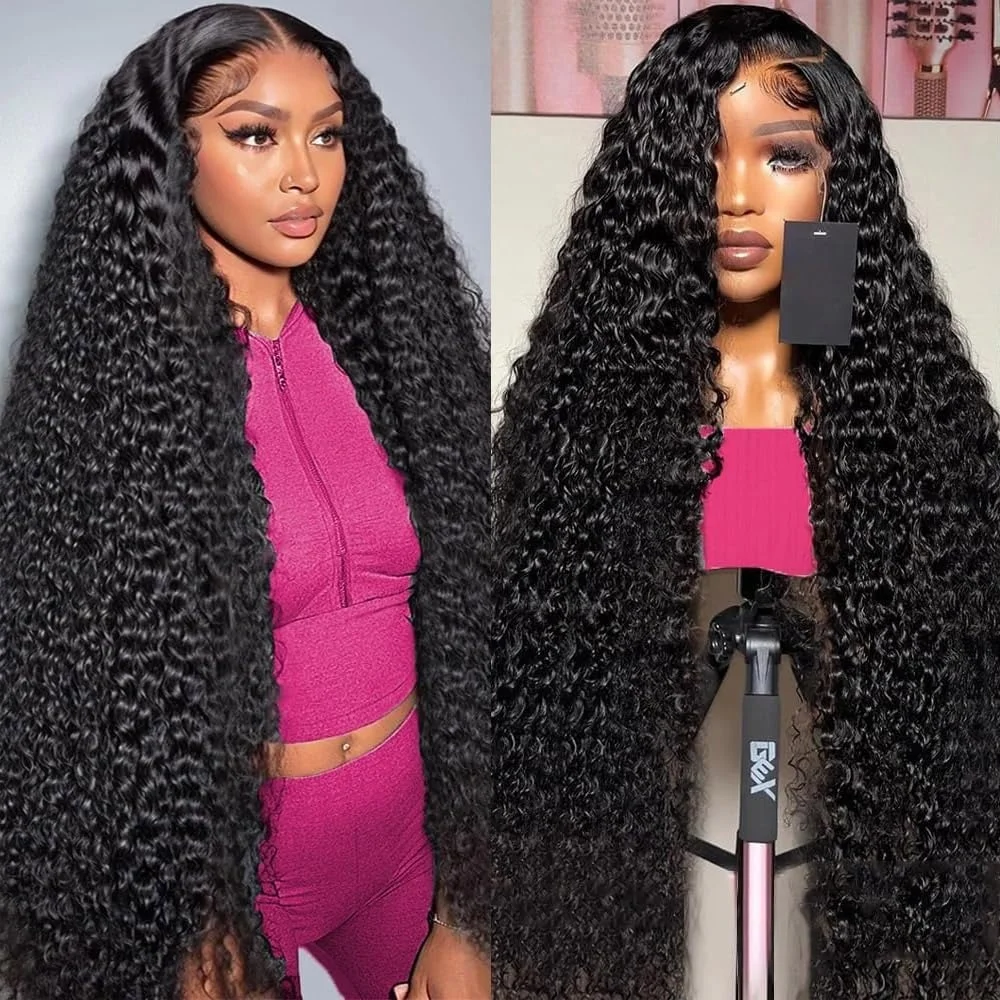 

20 42 Inch 13x4 Water Wave Curly Lace Front Human Hair Wig 250% Density 13x6 HD Deep Wave Lace Frontal Human Hair Wigs For Women