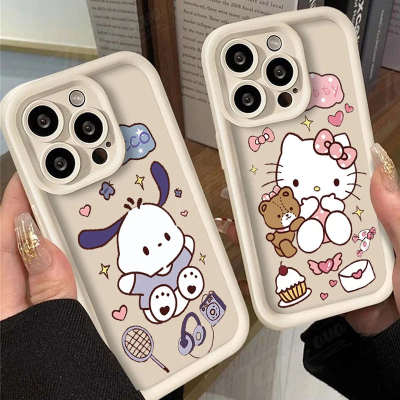 Hello Kitty Pochacco Phone Case for Xiaomi Redmi Note 13 12 11 Pro Plus 12S 11S 10S 10 9 9S 8 12C 13C Soft Silicone Back Cover