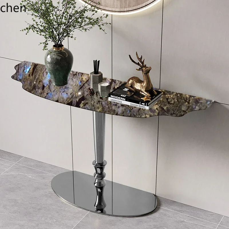PYH New Italian light luxury marble luxury stone entrance table high-end entrance entrance platform