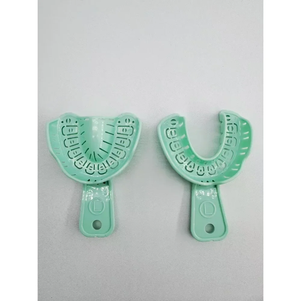 6pcs/set Dental Impression Trays 6Pcs/Set Green Full Mouth for Teeth Mold Tray Plastic Large Medium Small Lab Dentistry Tools