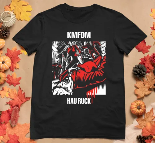 KMFDM Funny T-shirt Black Short Sleeve TShirt New Tee