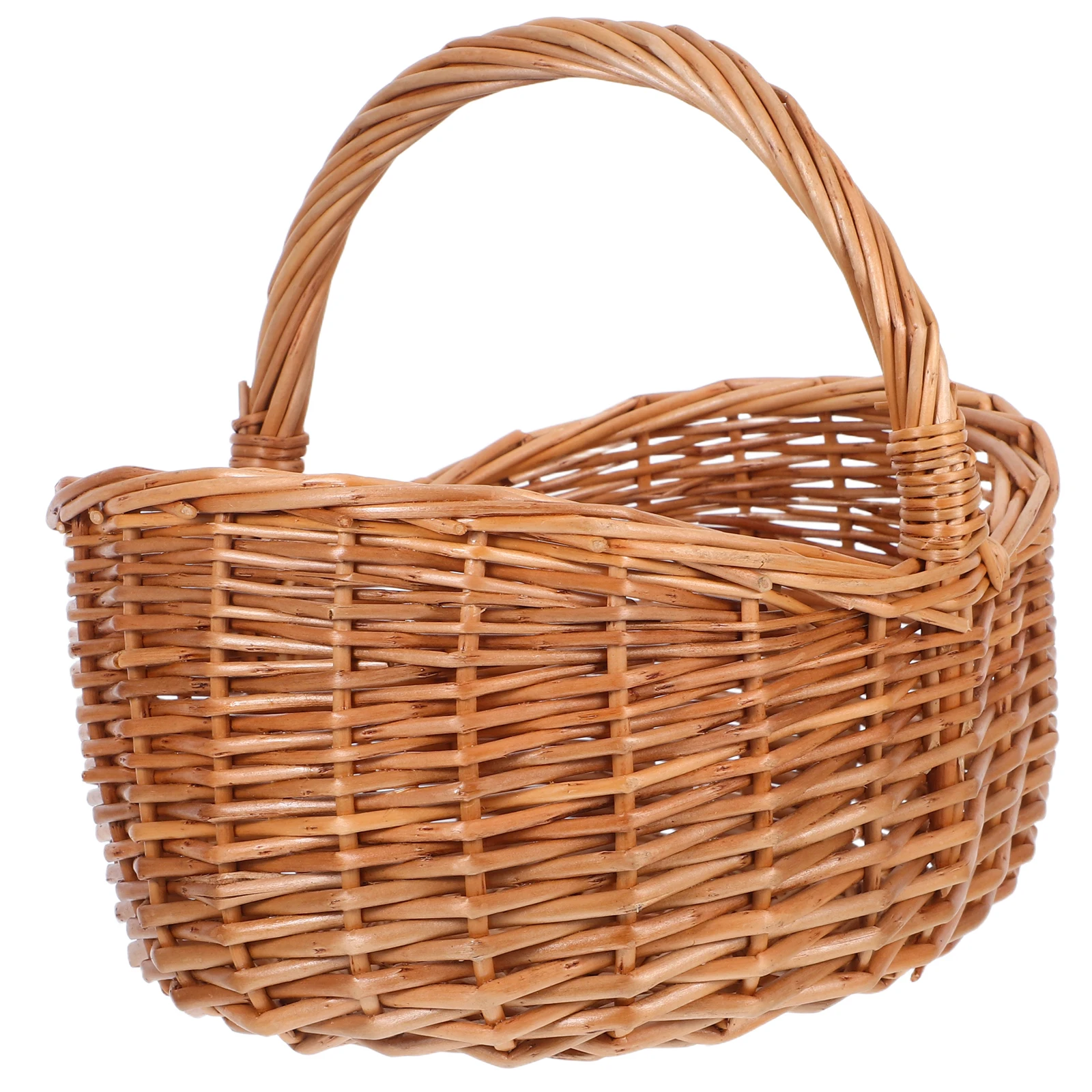 

Wicker Basket Handwoven Storage Artisan Fruit Decorative Flower Willow Organizer