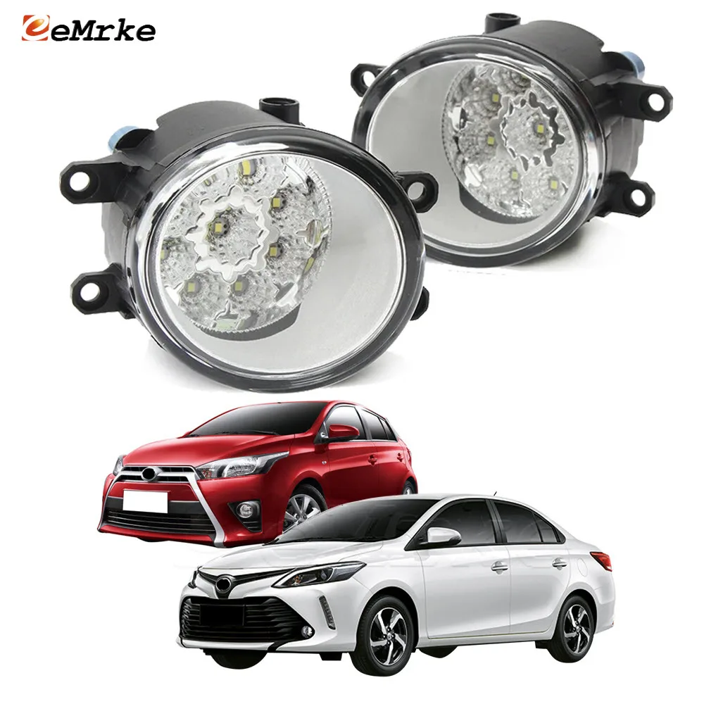 Upgrade Led Fog Lights Assembly DRL for Toyota Yairs XP150 2013 2014 2015 Vios Sedan 2015 2016 2017 PTF Daytime Running Light