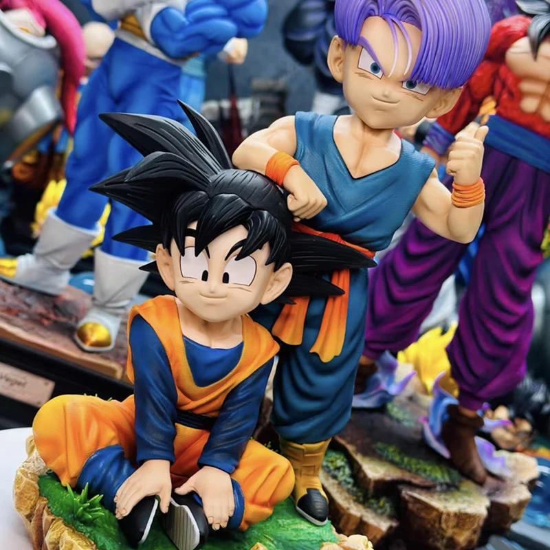 25cm dragon ball anime figura jovem filho goten troncos estatuetas modelos anime-enfeados de mesa e brinquedos da moda