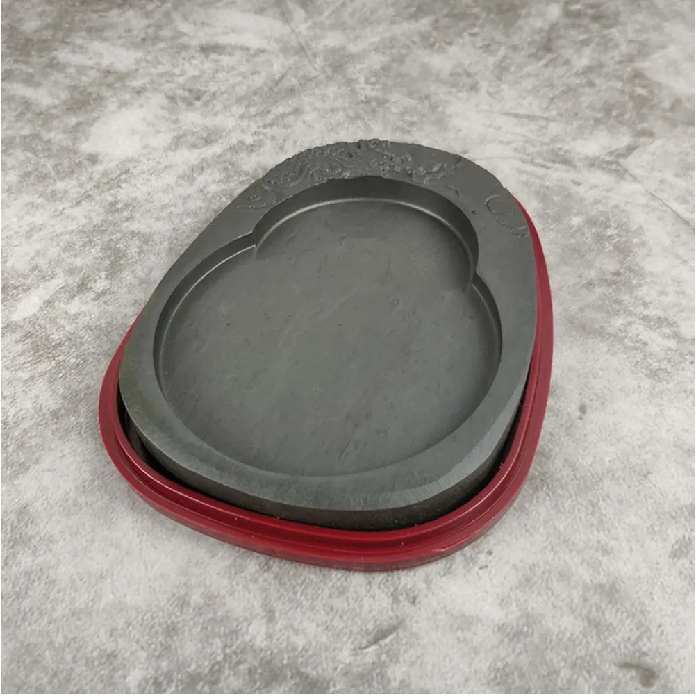 Inkstone with Cover Calligraphy Supplies for Students Artists Calligraphy Lovers Traditional Writing Accessory Compact Exquisite