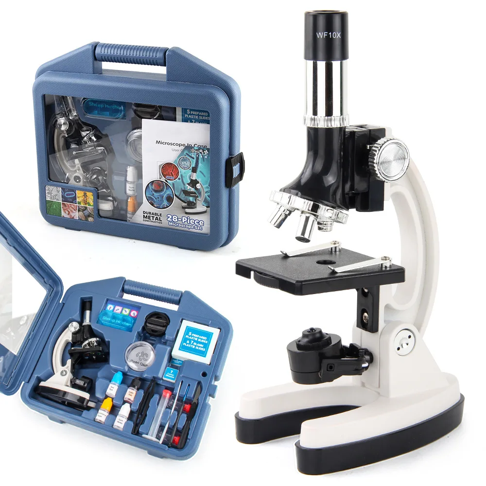 

Kid's Microscope Science and Education Toys Science Laboratory High Multiple High Definition Primary Students Microscope Toy Set