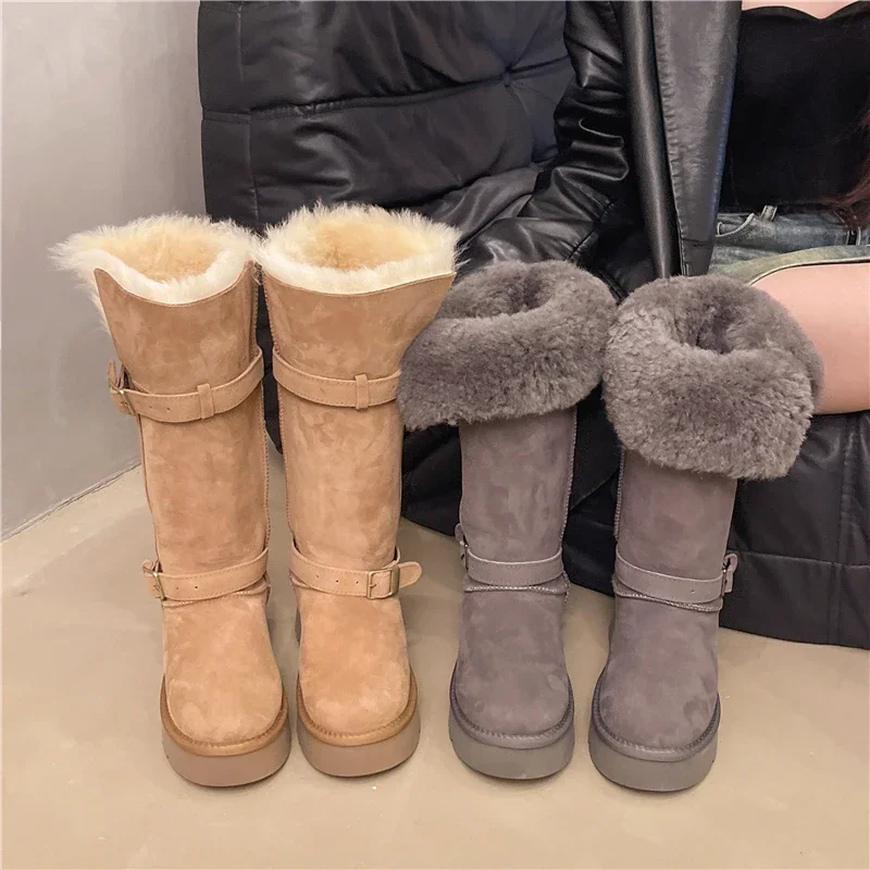 Winter Plush High Tube Insulation Large Cotton Shoe Women Shoe Long Boots for Women Platform Snow Boot 2027 New Knee Length Boot