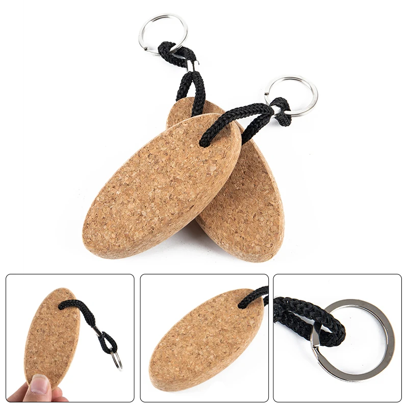 Cork Ball Keychain Floating Buoy Key Chain Holder For Water Sports Beach Travel Fishing Diving Rowing Boats