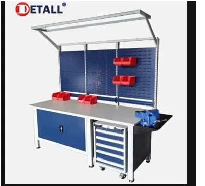 

Heavy Duty Steel Modular Workbench Cabinet Drawers for Manufacturing Industrial Laboratory Workplaces Repair Tool Table Pro