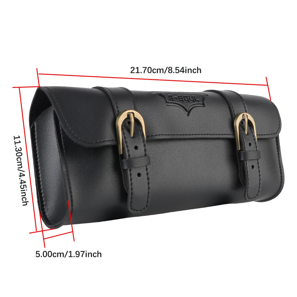 Handlebar Bags Bicycle Tail Bag Saddle Pouch Rear PU Leather Cycling Bag `Waterproof Riding Vintage Bike Bag Motorcycle Tool Bag