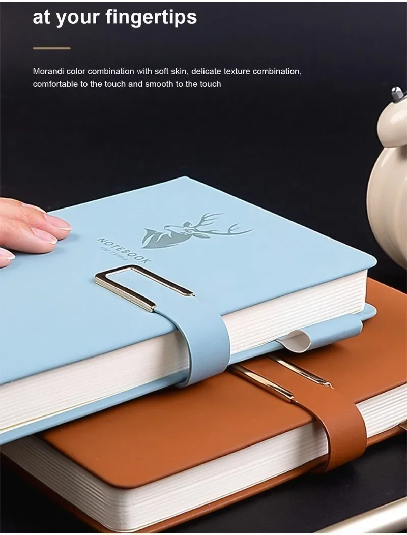 A5 Notebook Soft Leather 160 Pages Retro Notebook for Agenda Eye protection paper Desk Work Business Stationery School Supplies