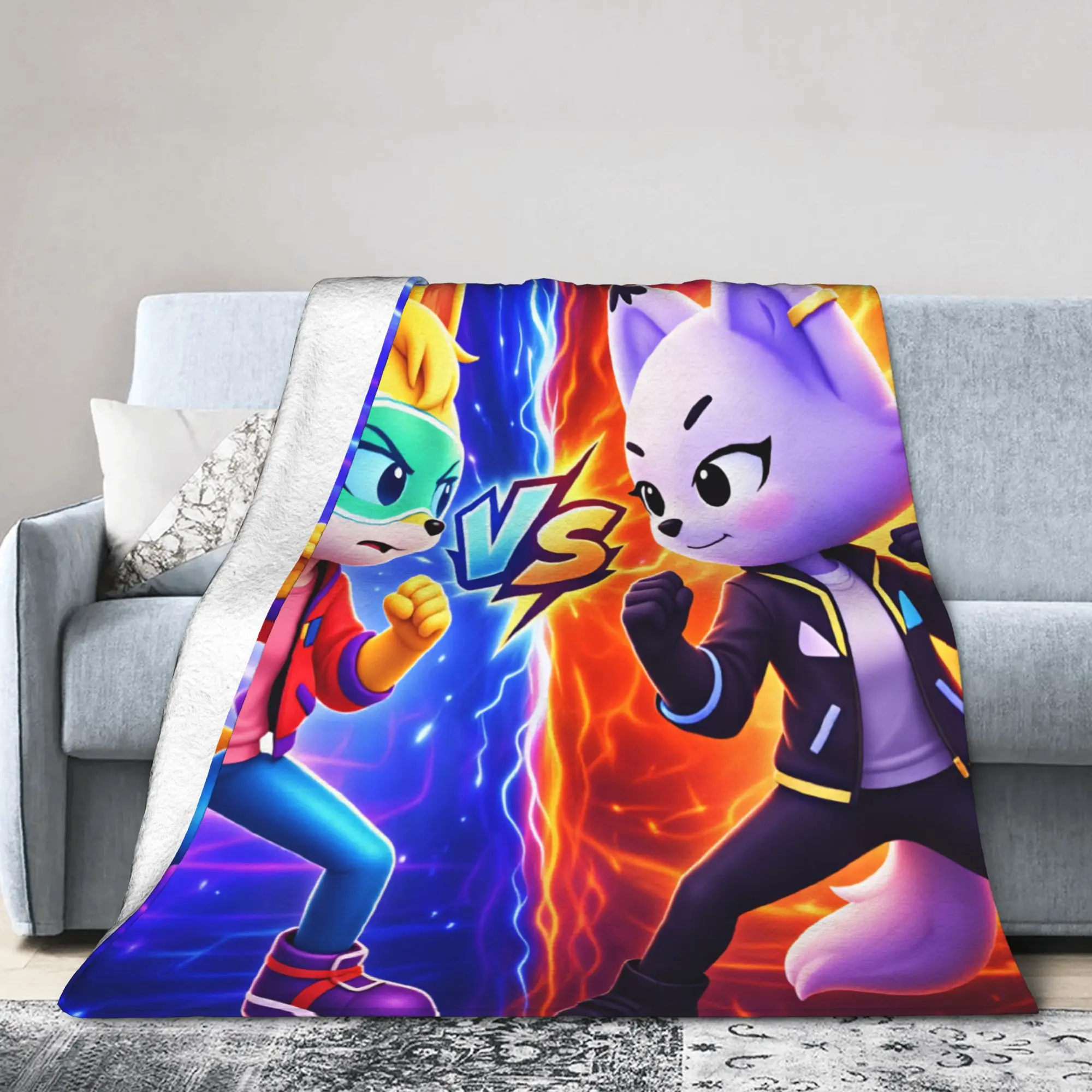 The Creature Cases Cartoon Animation Television Blanket Airplane Travel Flannel Throw Blanket For Outdoor Warm Soft Bedspread