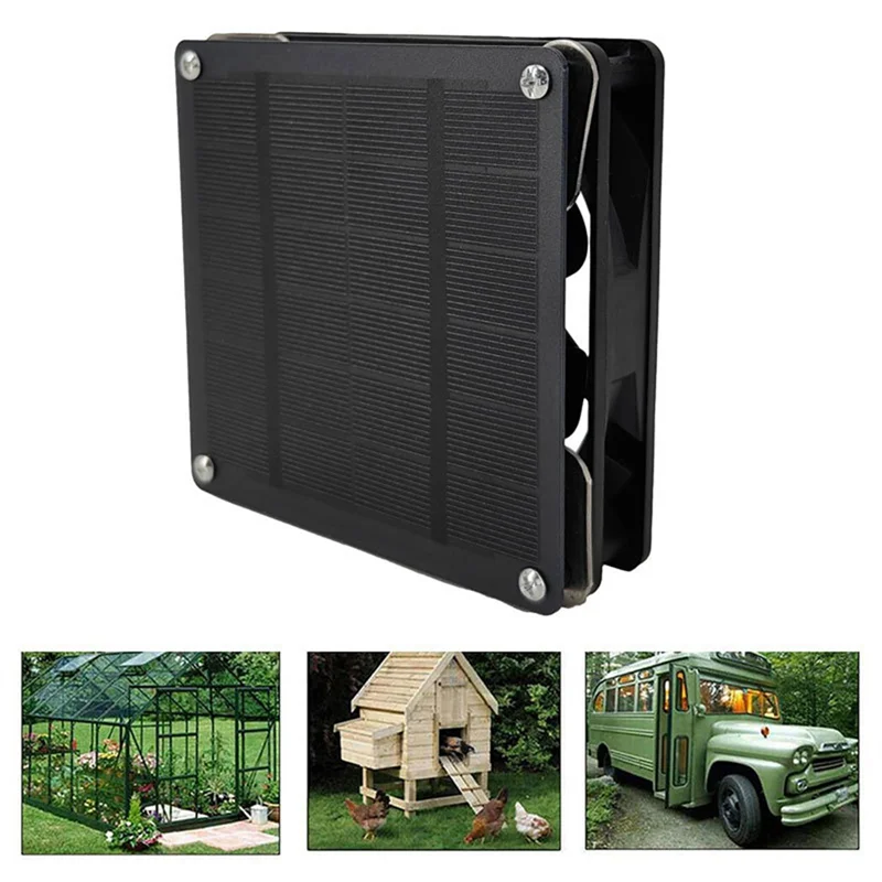 

B88B-3W 6V Мини Портативный Открытый Встроенный Солнечная Панель Вытяжной Вентилятор Теплица Собака Курица Дом Солнечная Зарядка Вентилятор