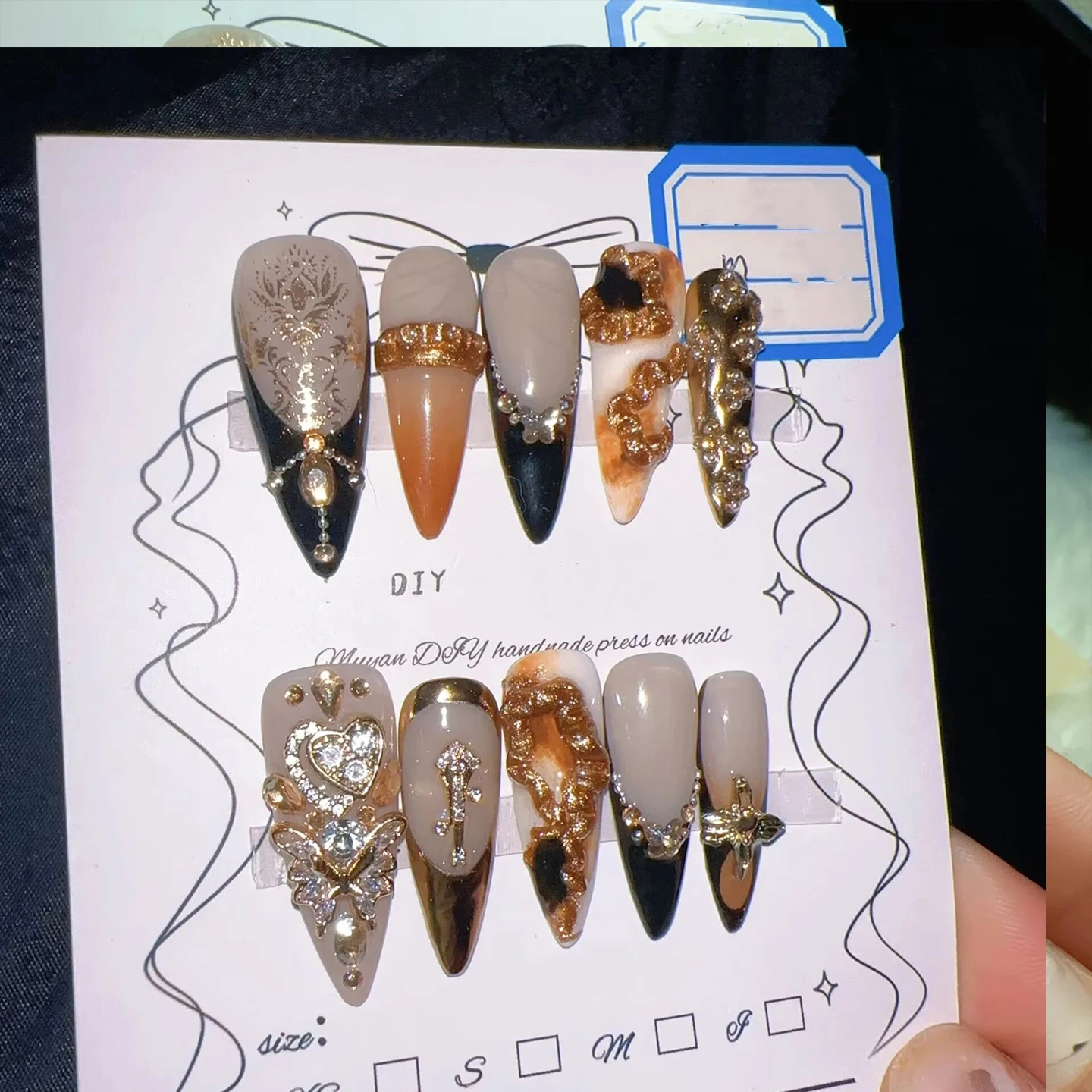 Press On Nail Set - Luxury Rich Lady Press On Nails