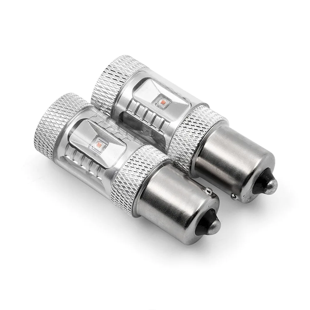 2PCs For Chrysler Crossfire 2003 2004 2005 2006 2007 2008 PY21W 7507 1156 BAU15S Canbus Led Front Turn Signal Blinkers Bulbs