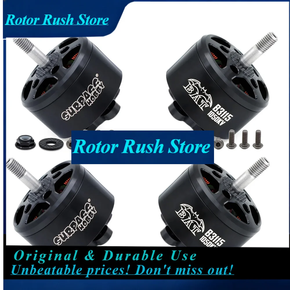 RoRuSSurpass Hobby Bat B3115 3115 900KV 1050KV 5-8S 14-Pole CW Brushless Motor M5 Alloy Shaft For Long Range X-Class FPV Racing
