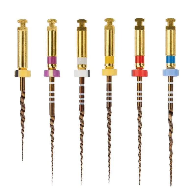 Dental Pro Golden Rotary Files Super Files Taper Gold For Root Canal Preparation Engine Dental Tool