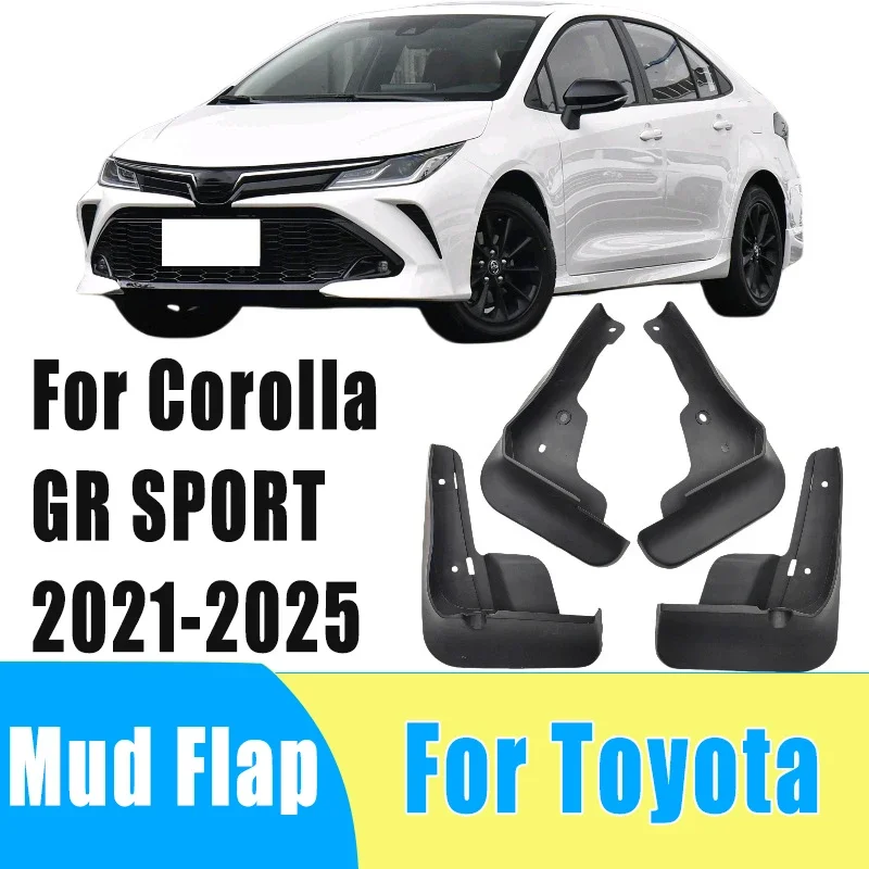 

4pcs Auto Mudguard Waterproof Prevent Mud Splashing Car Mud Flap Fender Trim Accessory For Toyota Corolla GR SPORT 2021-2025
