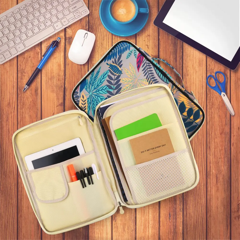 Bolsas multifuncionales para documentos A4, organizador de portafolio, bolsa de viaje impermeable, maletín con cremallera para Ipads, cuadernos,