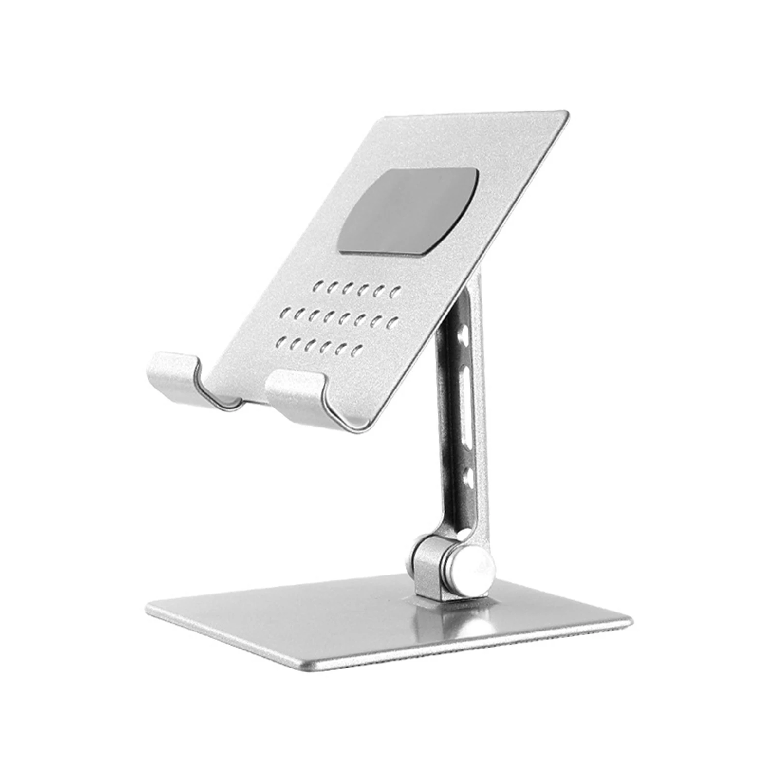 Tablet Stand Foldable Metal Multi-Angle Height Adjustable Phone Holder Heat Dissipation Base Compact Storage Desktop Stand