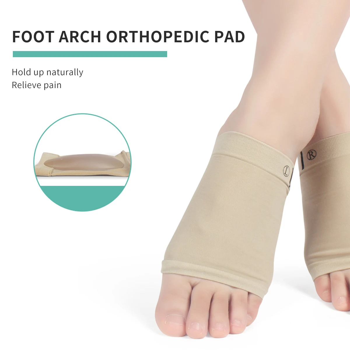 

Arch Support Socks Massage Pad Elastic Insoles thopedic Foot Pads ex Plantar Fasciitis Tendonitis Arthritis