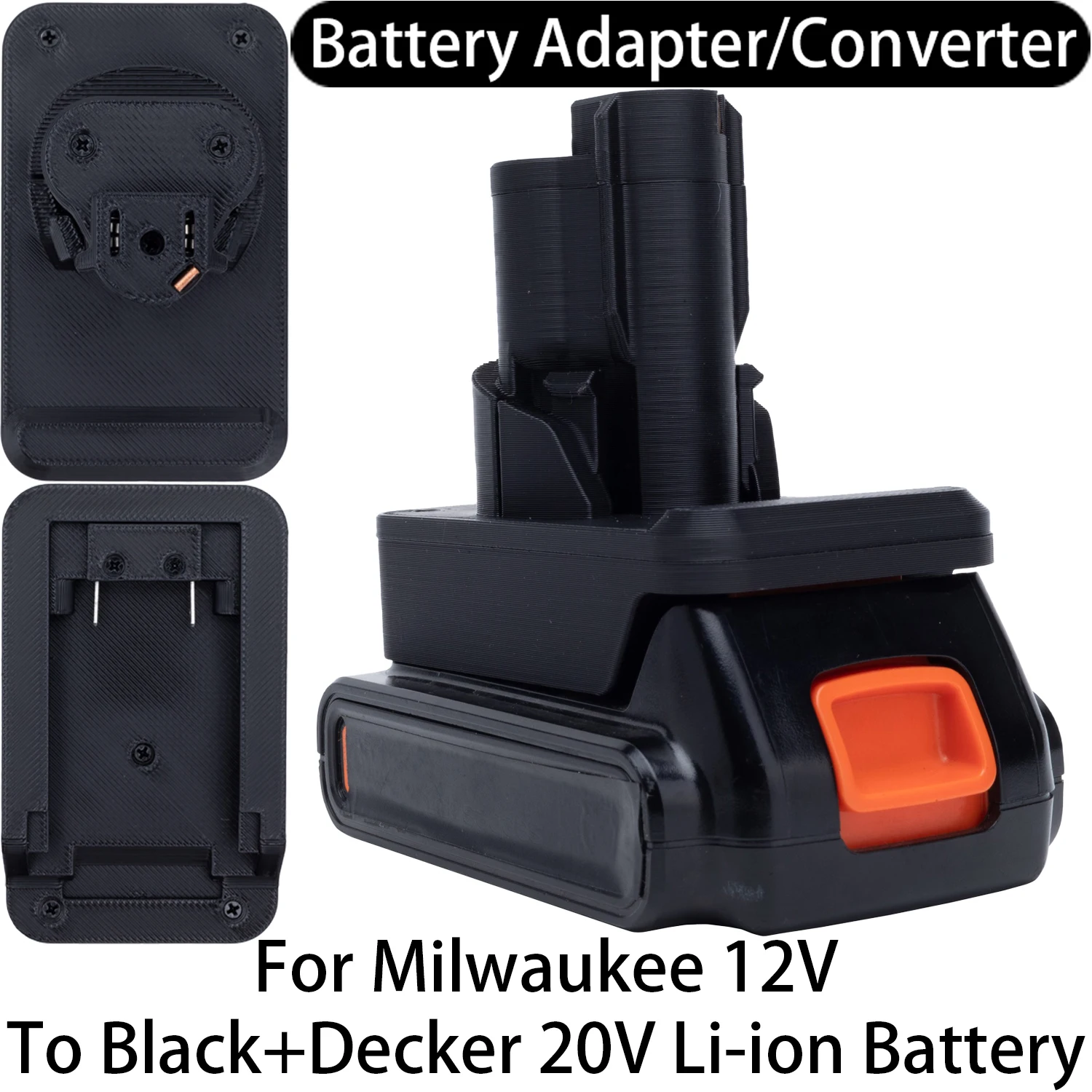 

Adapter Converter For Milwaukee 12V Li-ion Tool To Black+Decker 20V Li-ion Battery Adapter Converter Power Tool Accessory