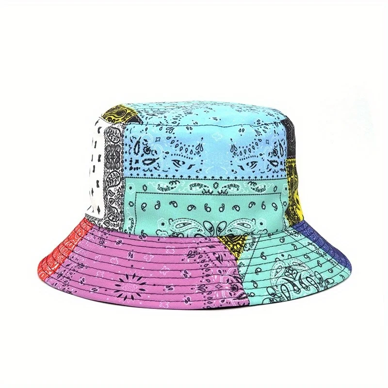 

Double-Sided Cashew Flower Bucket Hat Breathable Reversible Design UPF Sun Protection for Beach Hiking Travel