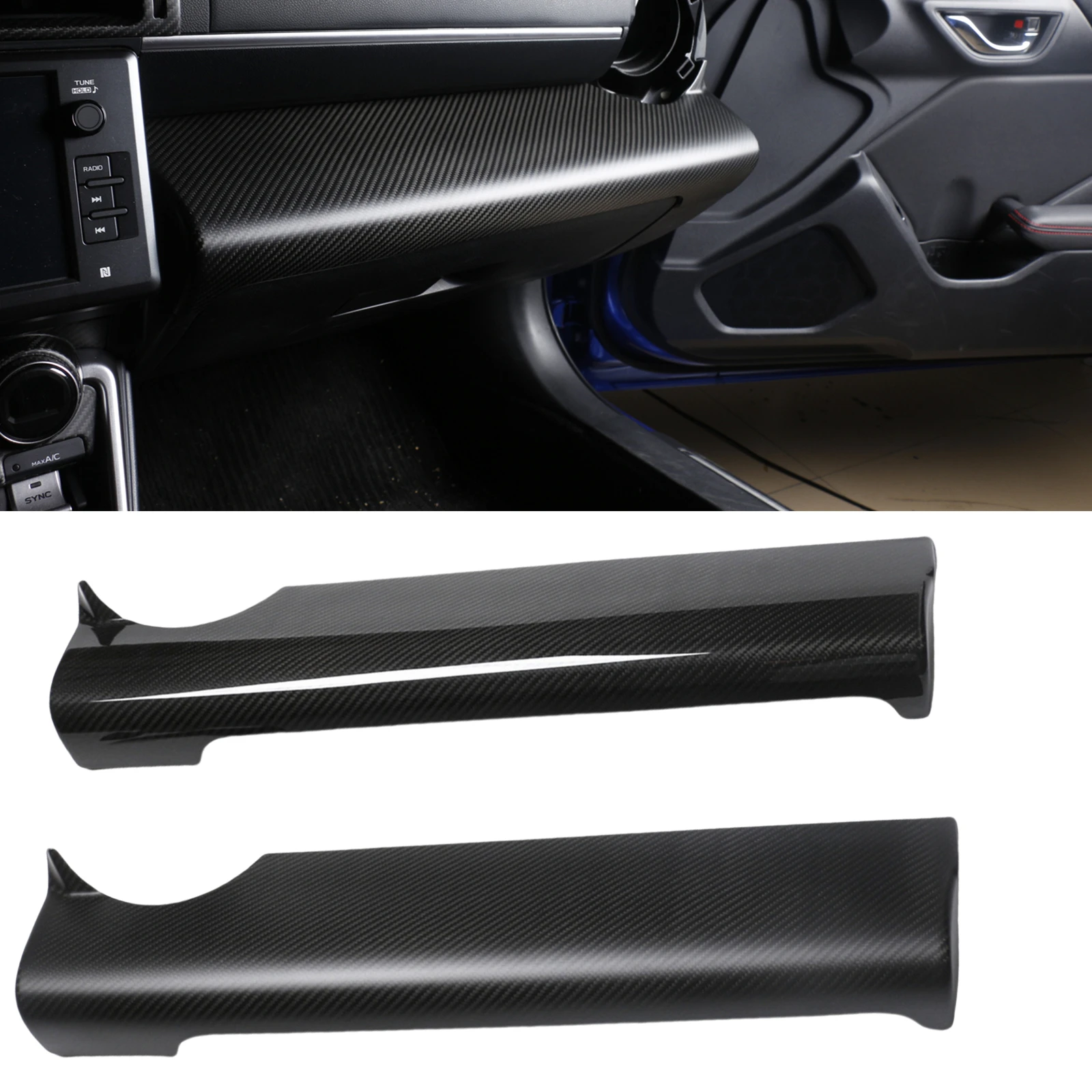 1PC Car Interior Dashboard Glove Box Panel Trim Cover For Toyota GR86 Subaru BRZ 2022 2023 2024 2025