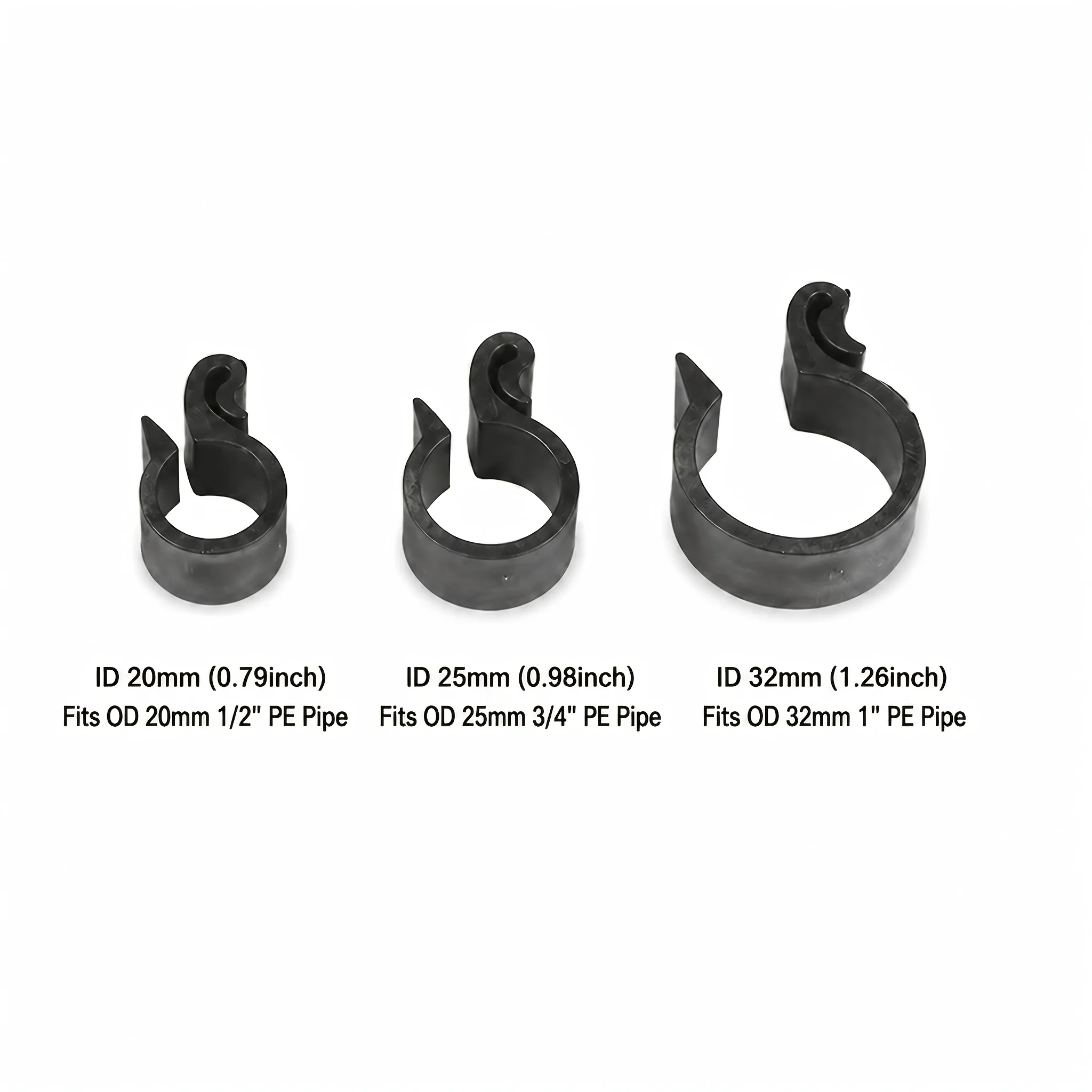 10Pcs Garden Pipe Connection Fastening Clips DN16 DN20 DN25 Pipe Plastic Fastener Buckles Irrigation Hose Tightening Tool