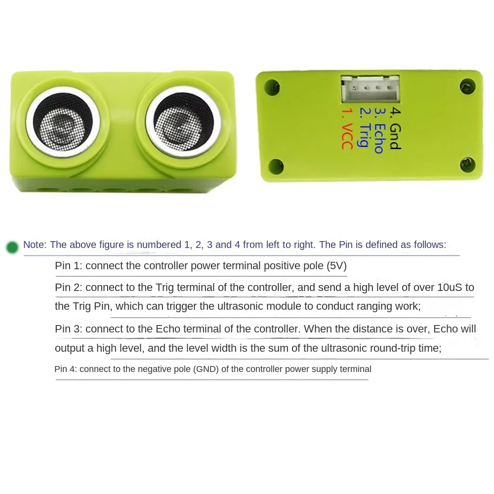 Módulo de medición de distancia de evitación de obstáculos SR04, Sensor ultrasónico de bloques de construcción, XH2.54, 4 pines, Compatible con el