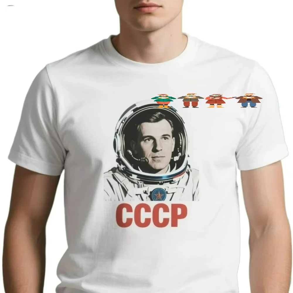 Soviet Russia Space Program CCCP Yuri Gargarin Astronaut T Shirt. Short Sleeve 100% Cotton Casual T-shirts Loose Top Size S-3XL