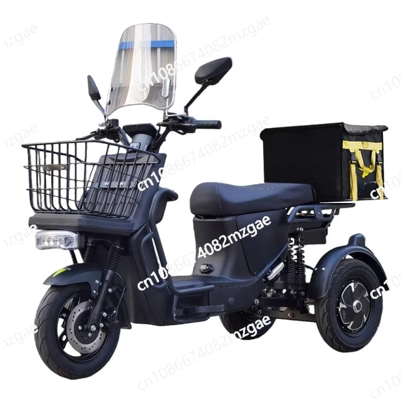 New swing tricycle three disc brake, anti rollover electric vehicle, battery replacement, large pedal electric motorcycle