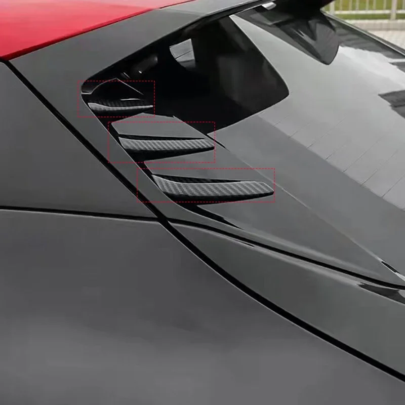 

For Changan UNIT UNI-T 2021 2022 2023 2024 ABS Carbon Fiber Rear window spoiler Cover Trim sequin Sticker Auto Accessories