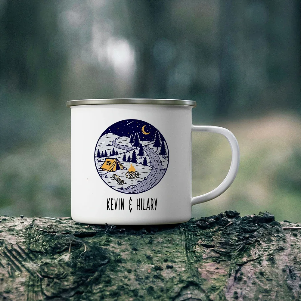 Personalised Adventure Mug Camping Mugs Custom Hiking Camp Mug with Name Hiker Gift Outdoor Coffee Cup with Handle Creative Gift