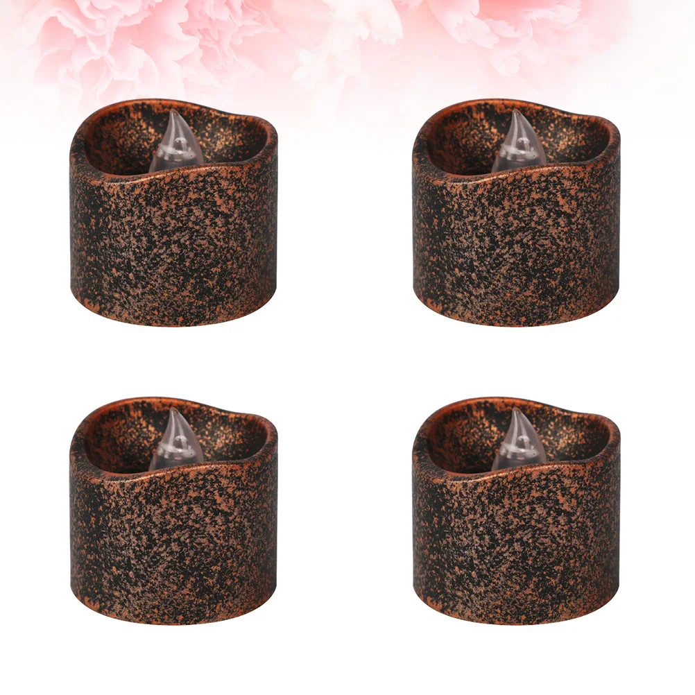 4 Pcs LED C les Premium PP Material Durable Use Included Safe Eco Friendly Halloween Wedding Christmas Festivals Parties