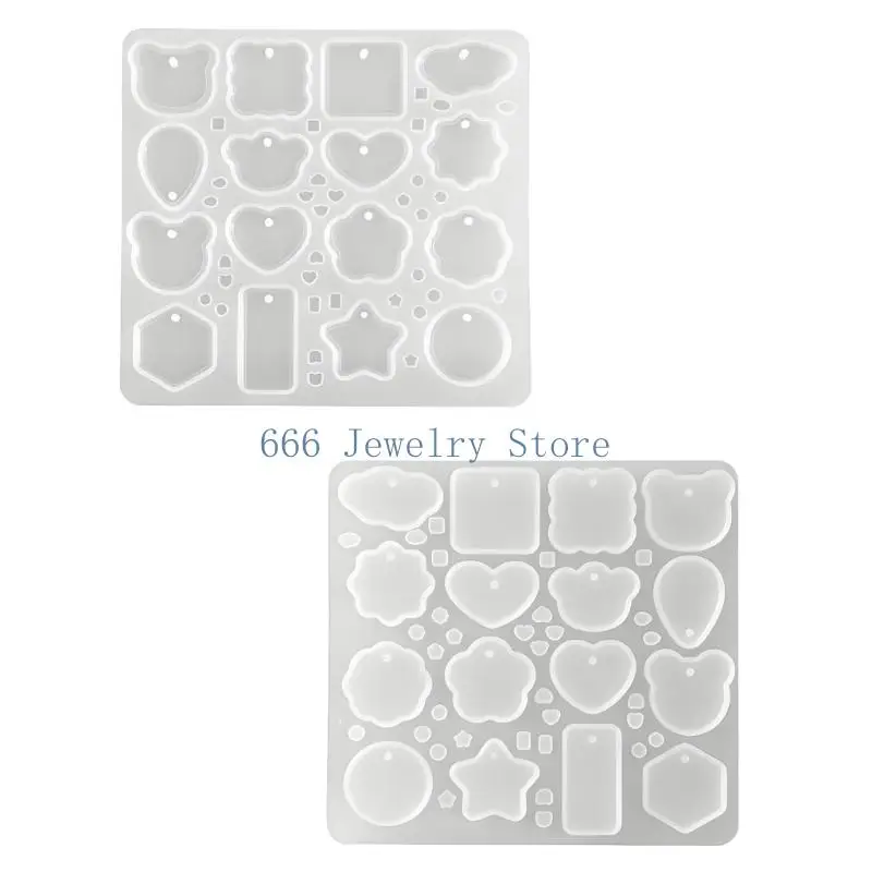 F2TD Creative Silicone Jewelry Mold For DIY Earrings Pendants And Keychains