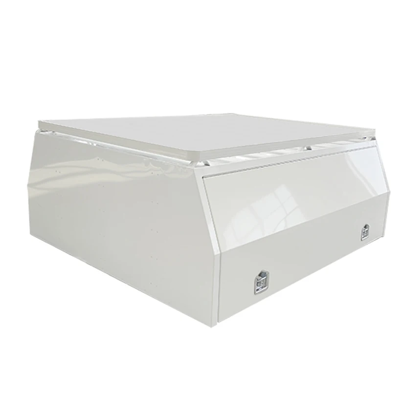 White Color Custom Aluminum Truck Ute Canopy Dual Cab Aluminum Ute Tray Tool Box For Ute Truck 4x4 Canopy