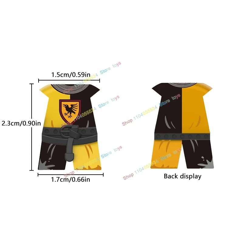 YLP007 MOC Teutonic Knights Cuirass Akcesoria Średniowieczna Piechota Scena Montażowa Klocki Modele Zabawki DIY Prezenty