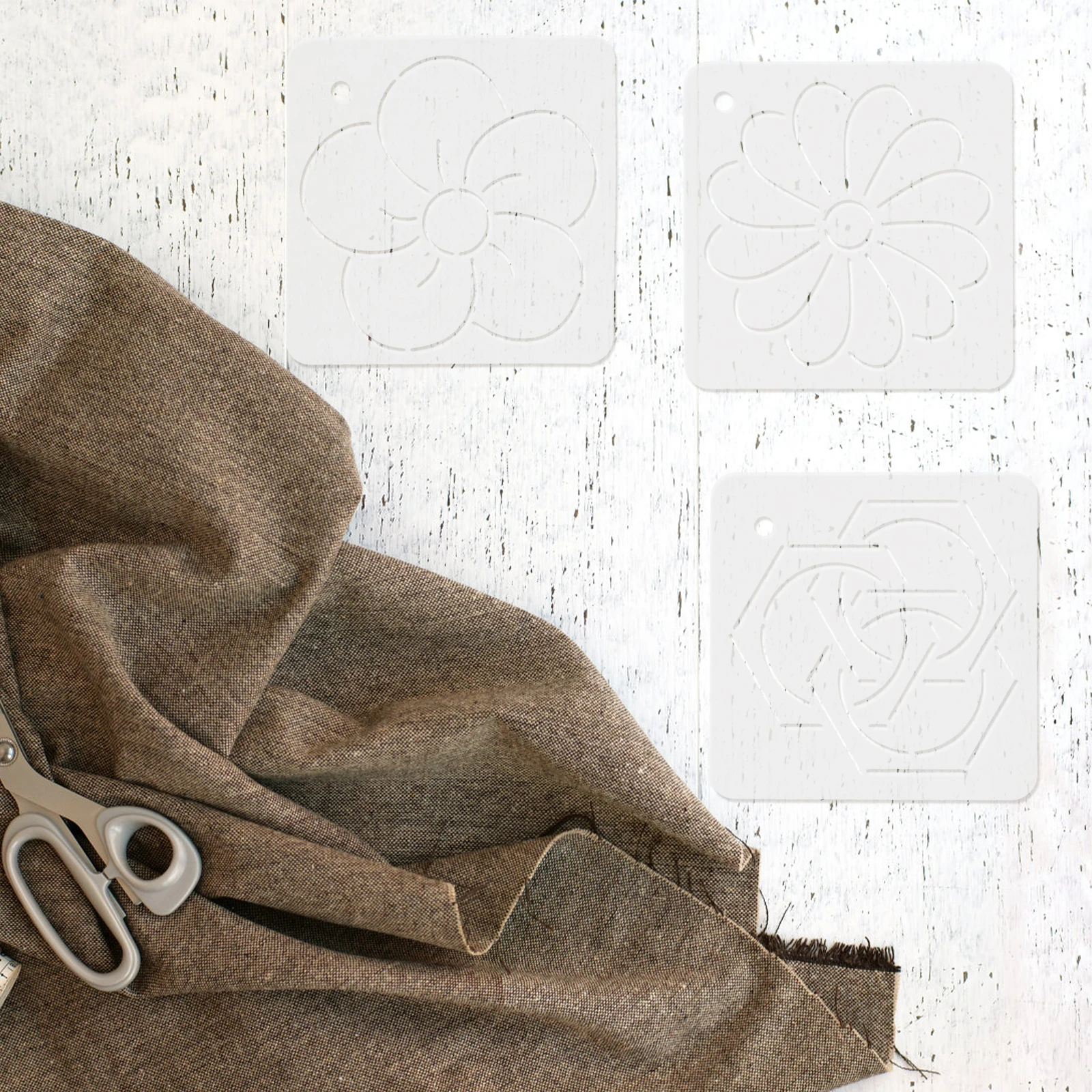 

6 Pcs Fabric Thorn Embroidery Template Quilting Stitch Templates Embroidered Tracing Stencils