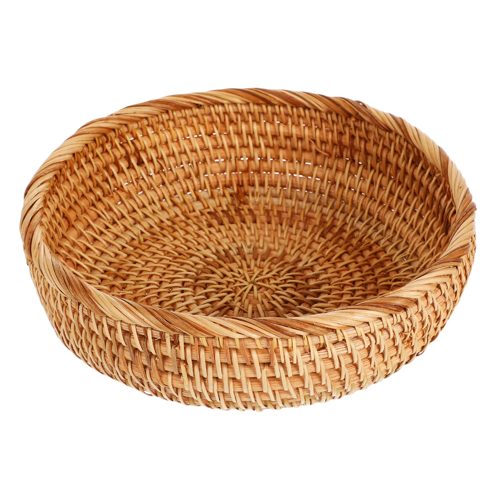

Handwoven Multipurpose Fruit Basket Picnic Serving Snack Storage Woven Rattan Decorative Kitchen Basket
