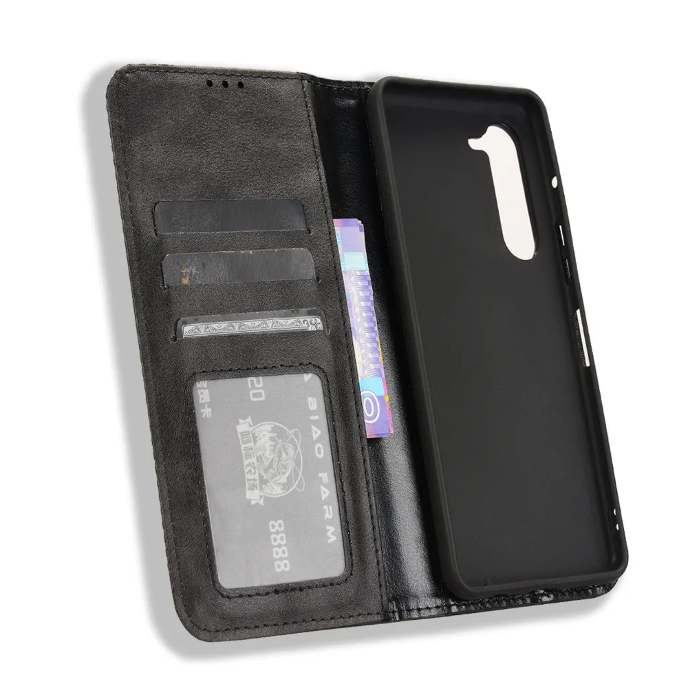 لسهام فوجيتسو WE 2 حافظة فاخرة محفظة من جلد PU حافظة امتزاز مغناطيسي لسهام فوجيتسو WE 2 Plus WE2 أكياس الهاتف