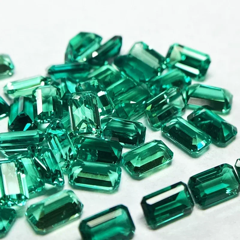

Выращенные в лаборатории изумрудные прямоугольные гидротермальные изумрудные драгоценные камни Columbia для изготовления ювелирных изделий своими руками, выборные AGL Certif