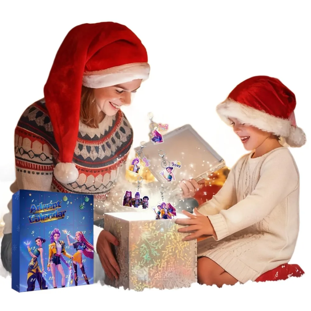2025 heißer K-POP Koreanische Welle Hexe Jagd Acryl Anhänger Schlüsselbund Umgebenden Weihnachten Countdown-Kalender Blind Box