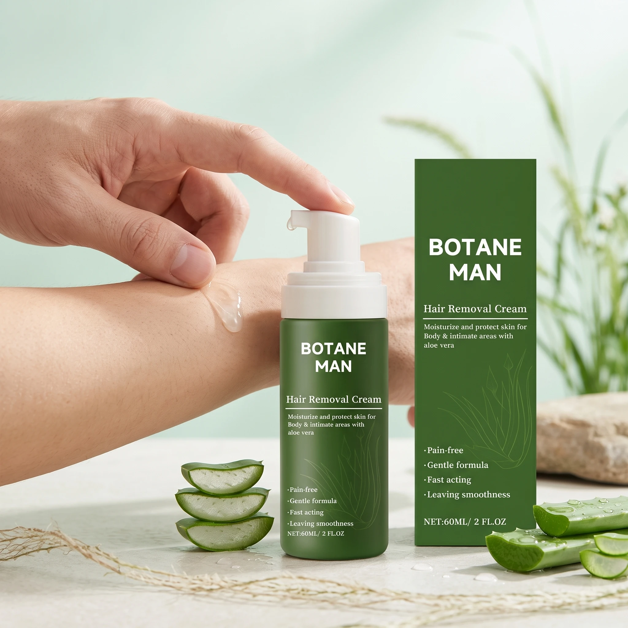 60ML Gentle Hair Removal Mousse Moisturizing Cleaning Pores Enhance Smoothness Non-irritating Refreshing Soothing Hair Remover