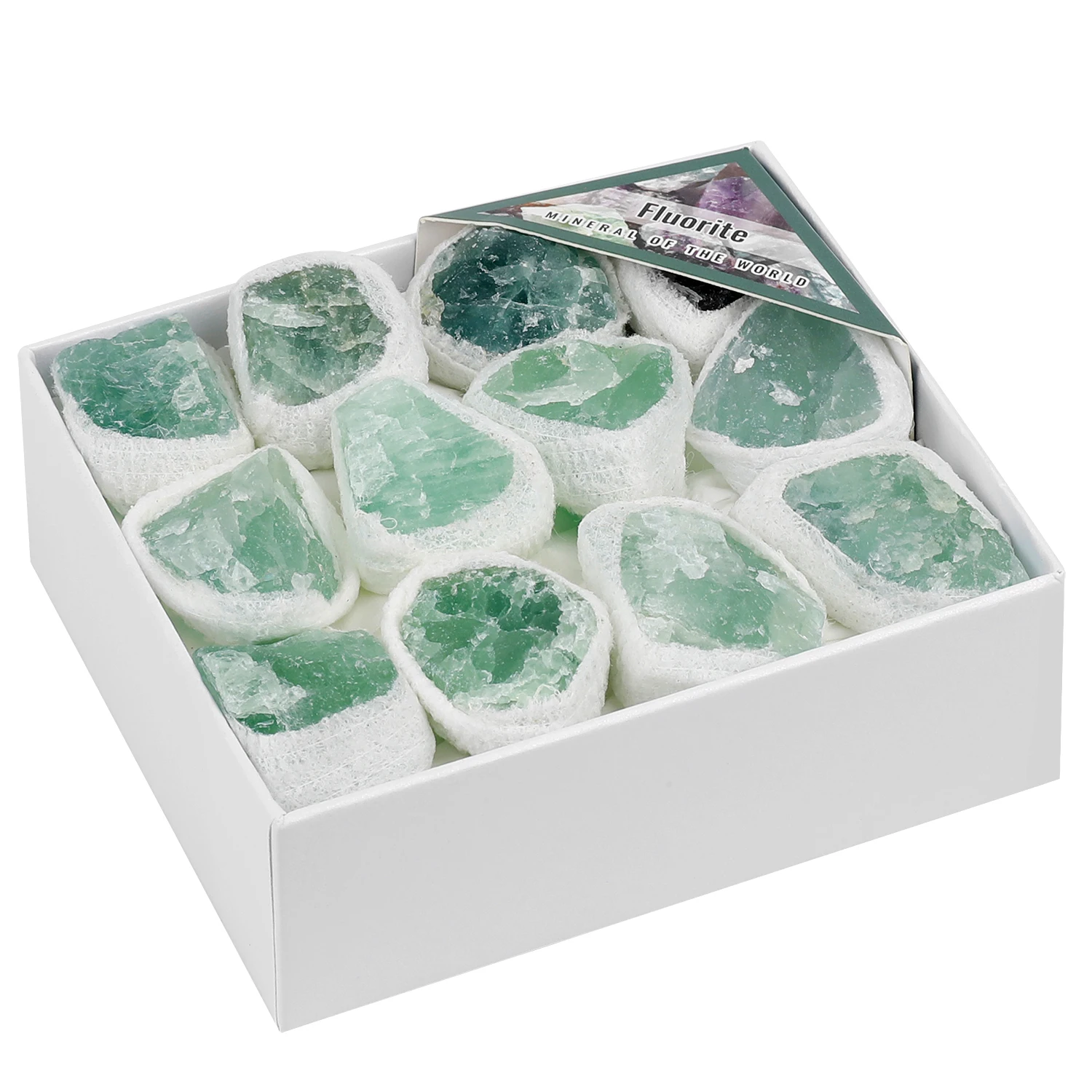 

1Box Natural Fluorite Raw Minerial Quartz Energy Crystal Stones Green Crystals Divination For Chakra Education