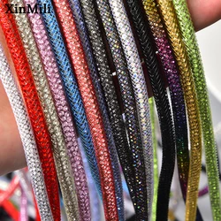 5 Yards Glitter 4mm Diamond Crystal Rope strass Cotton Cord Trim braccialetto fai da te felpe con cappuccio con coulisse borse accessori