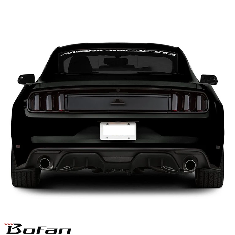 PFT Style PP Material Car Bumper Rear Diffuser Lip for Mustang 2015-2017